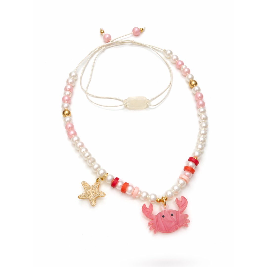 Crab Red Pearl Necklace