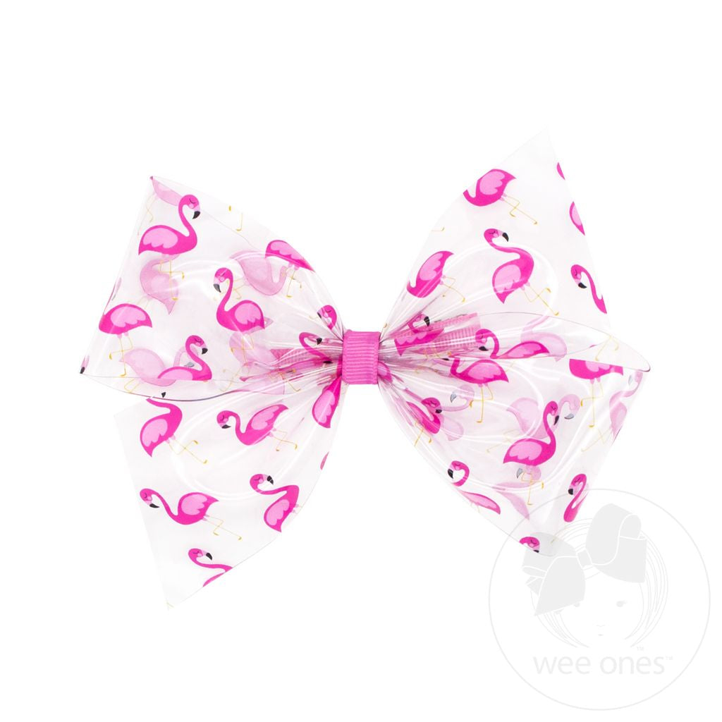 Flamingo Medium WeeSplash Bow