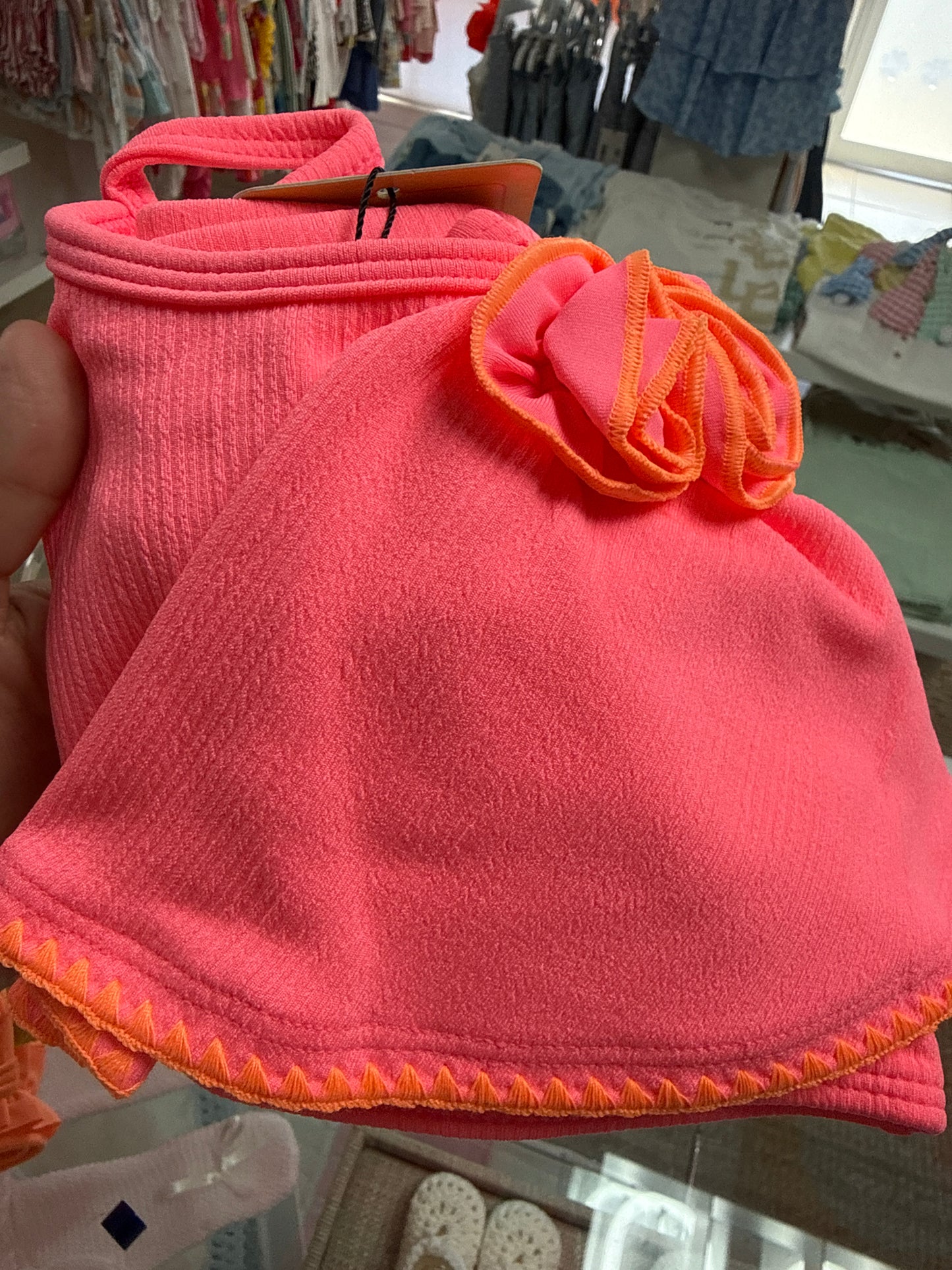 Neon Pink Ruffle Bikini