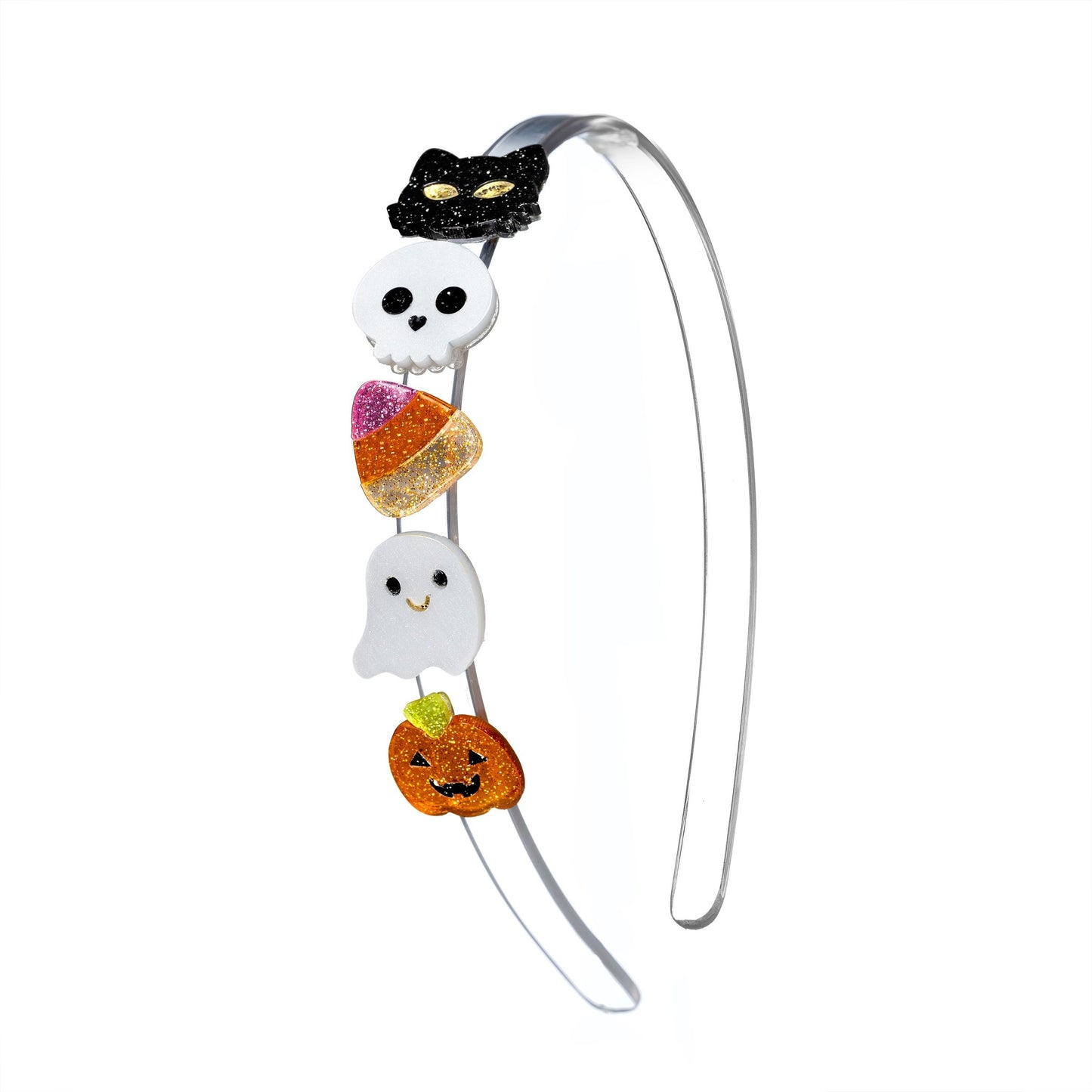 GLITTER SKULL GHOST FUN HEADBAND