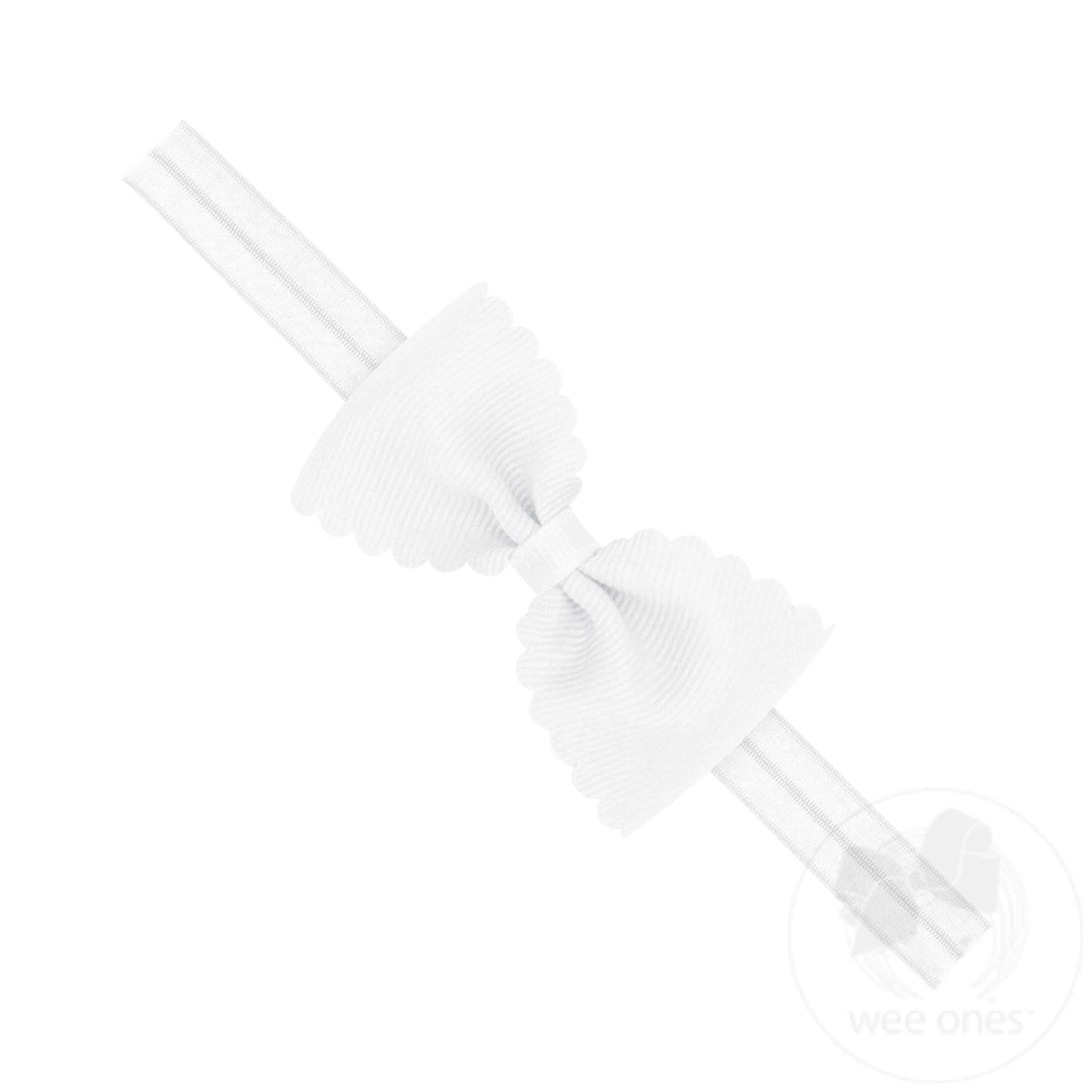 Small Scalloped Bowtie on Elastic Band