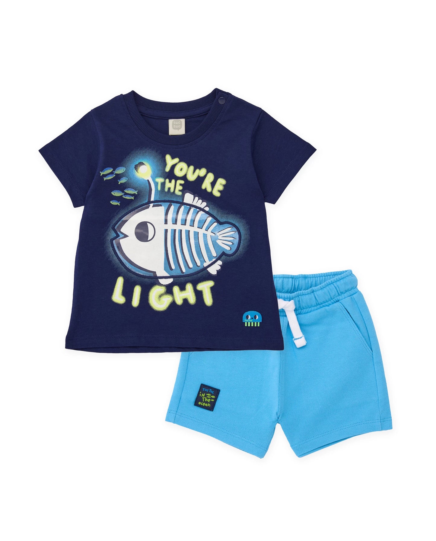 MOONLIGHT SPLASH YOU'RE LIGHT SHORTS SET