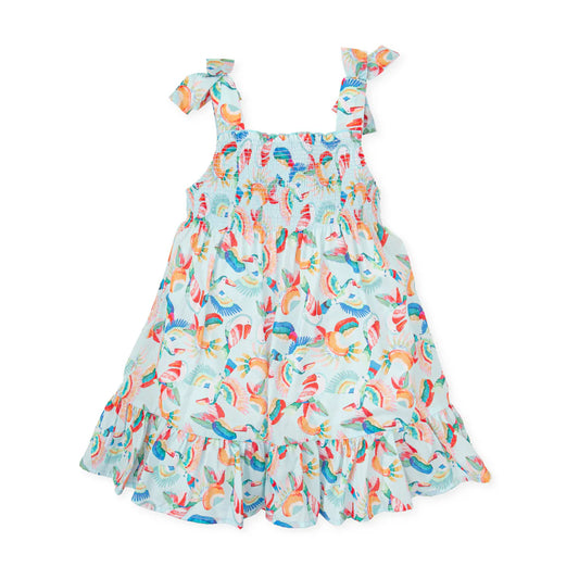 Aquamarine Toucan Girl Dress