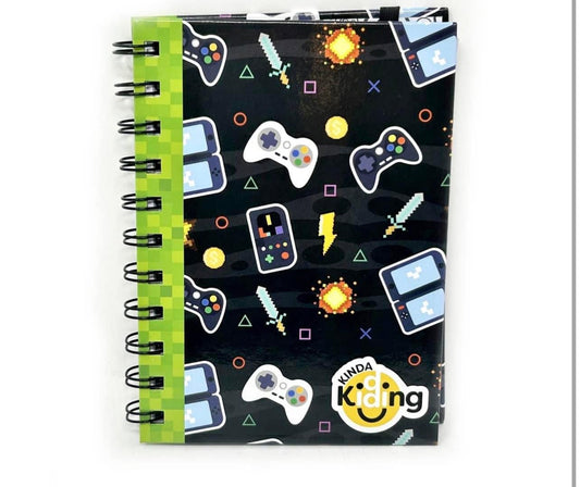 Game Pattern Spiral Small Notebook