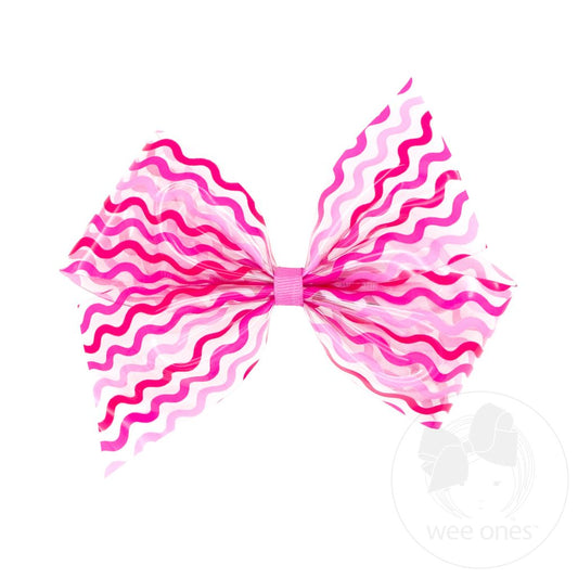 Pink Waves Medium WeeSplash Bow