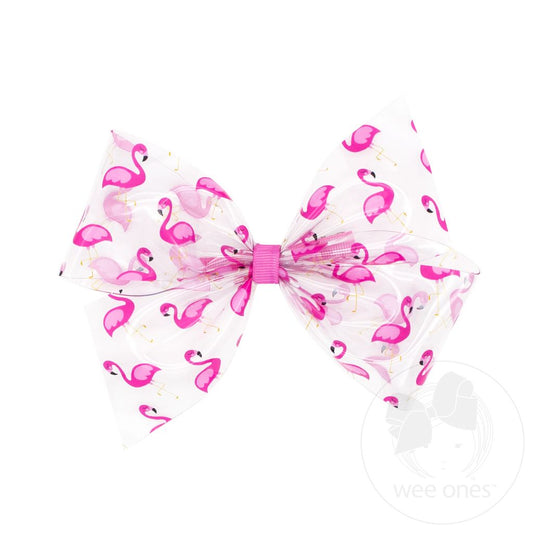 Flamingo Medium WeeSplash Bow