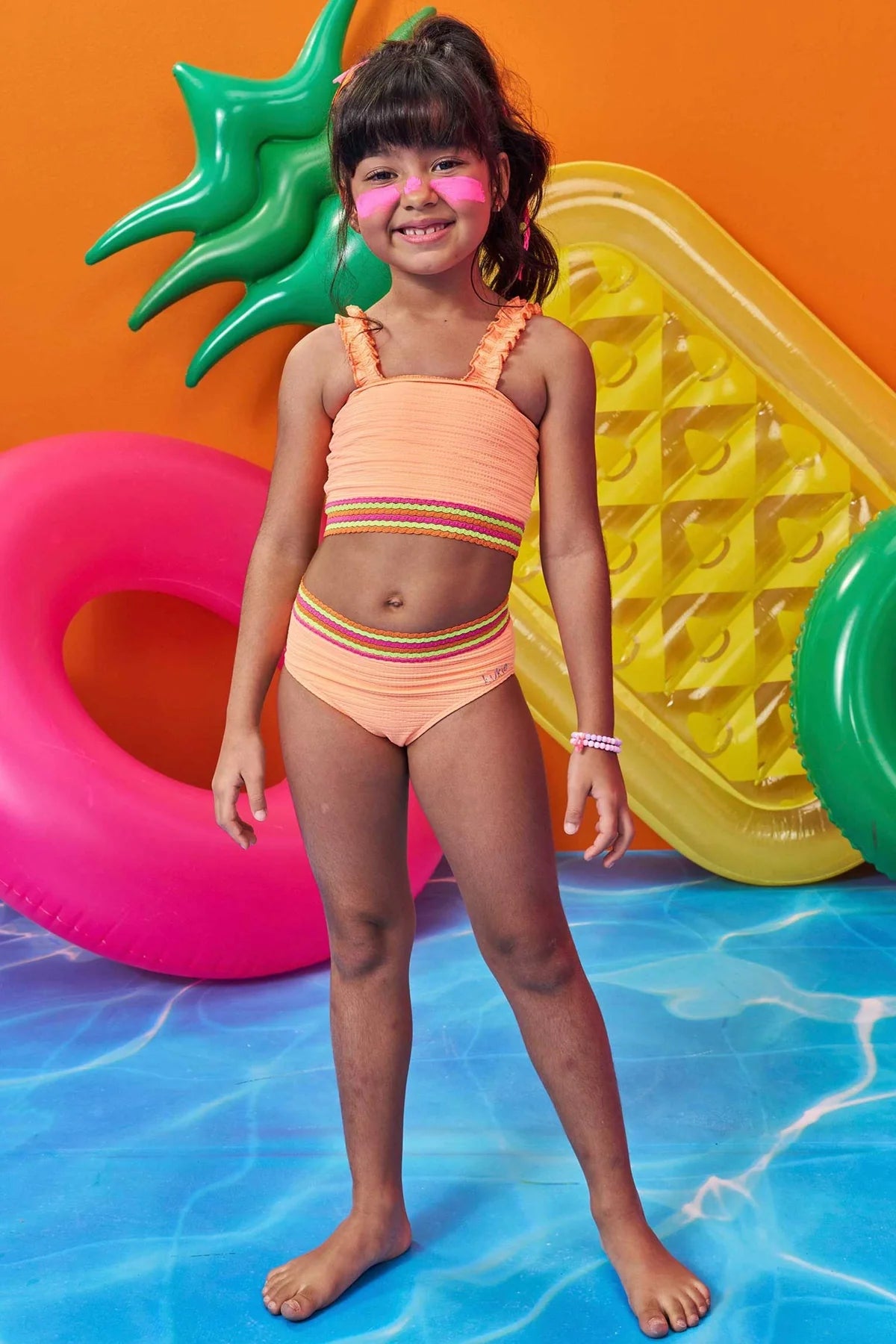 Neon Orange Ric Rac Bikini