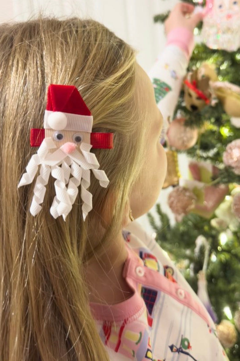 Santa Ribbon Hair Clip