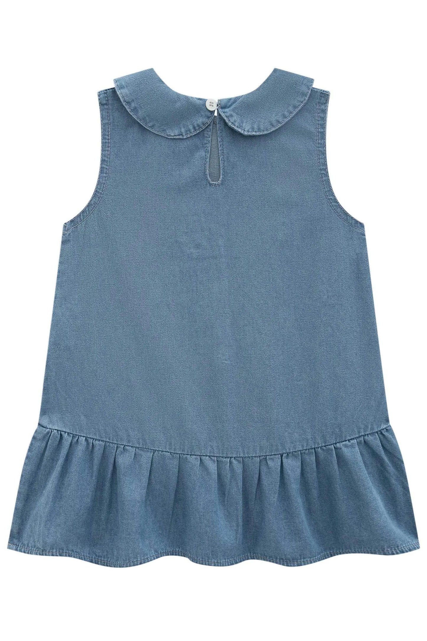 ESTEFANIA DENIM & PEARLS DRESS