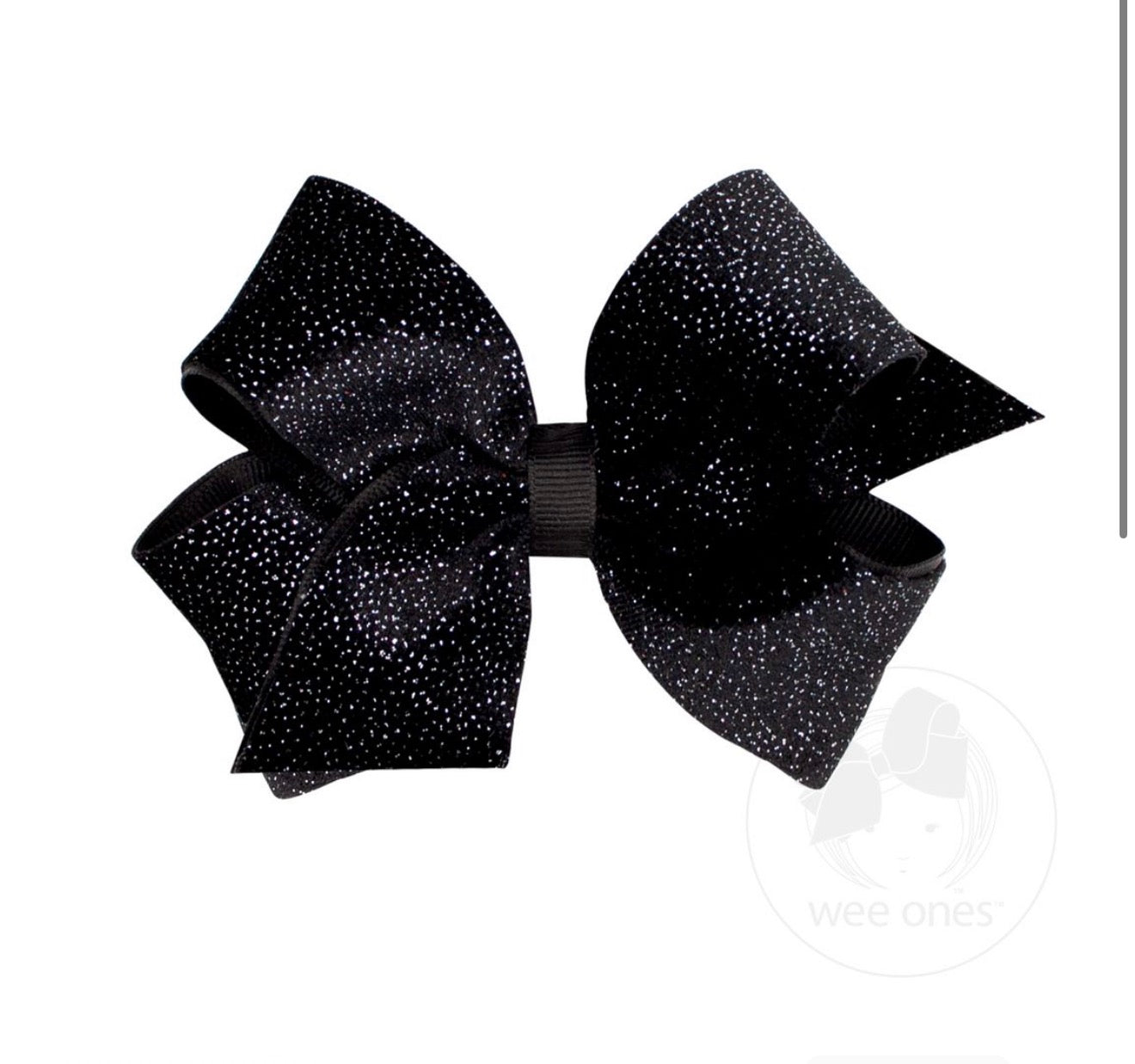 Sparkle Velvet Overlay Grosgrain Medium Bows