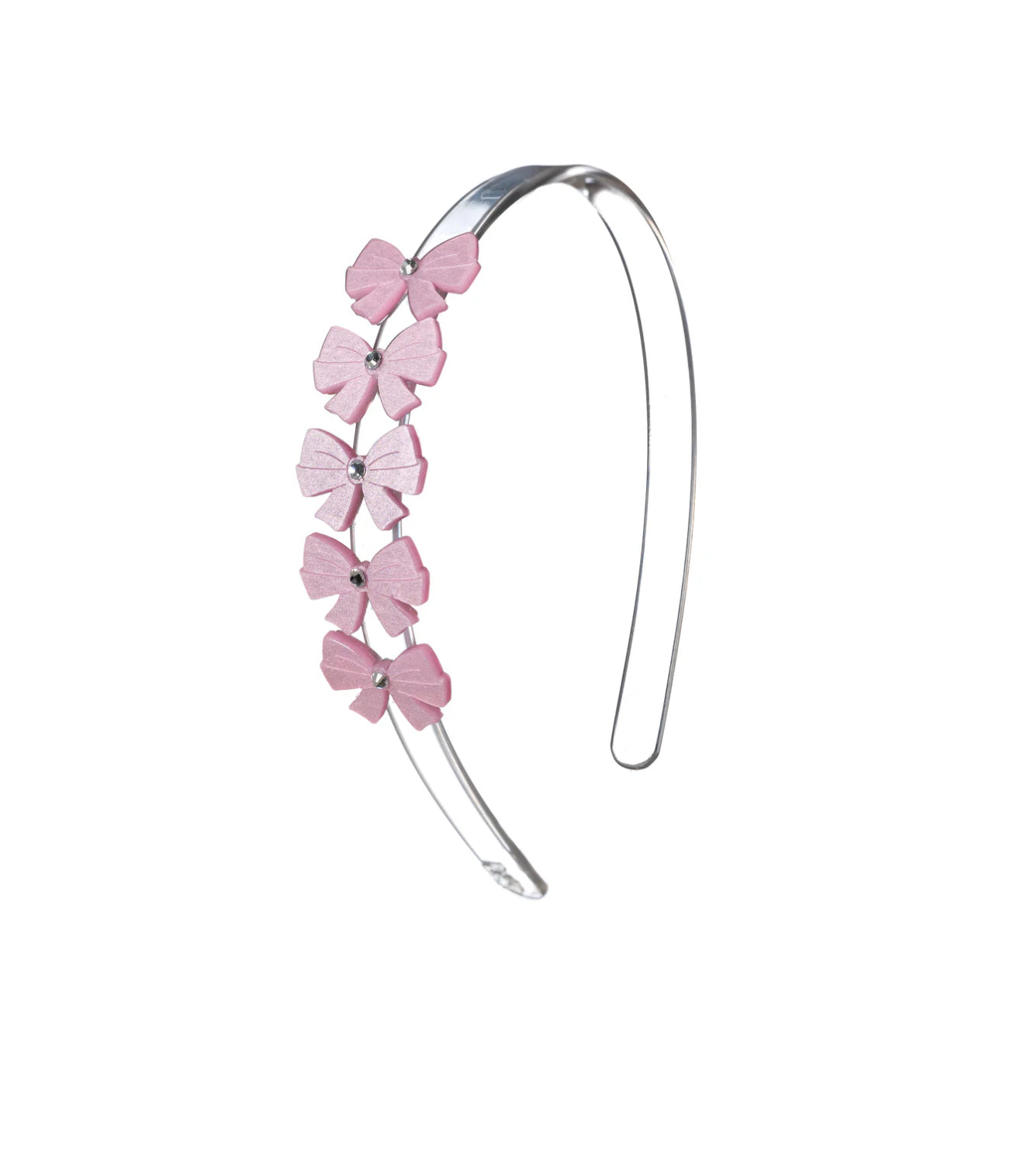 Pink Satin Bow Headband