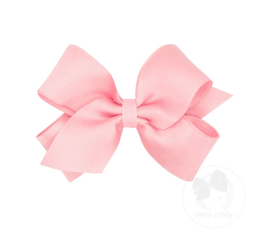 Medium Crepe Satin with Grosgrain Underlay Hair Bow