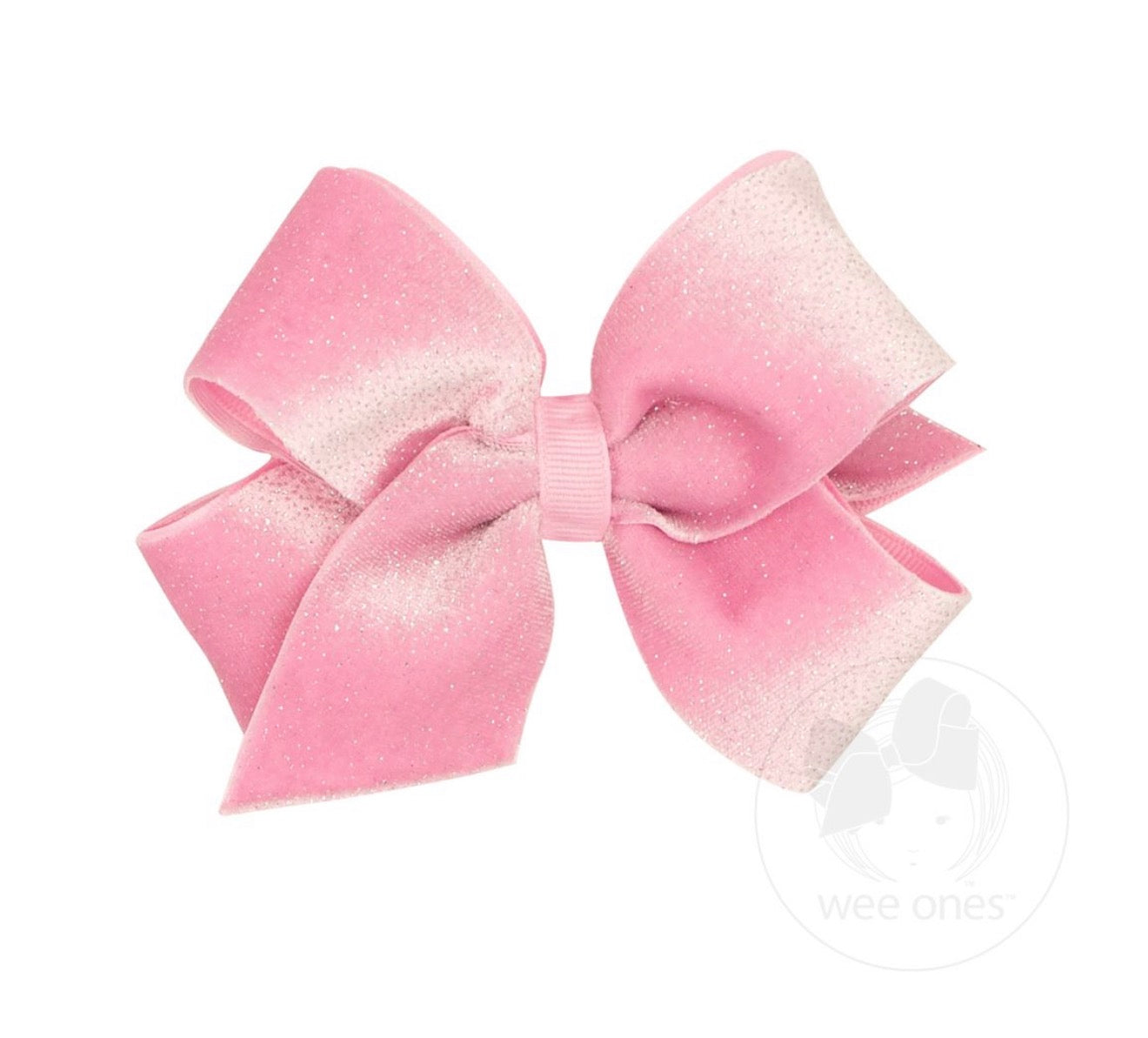 Sparkle Velvet Overlay Grosgrain Medium Bows