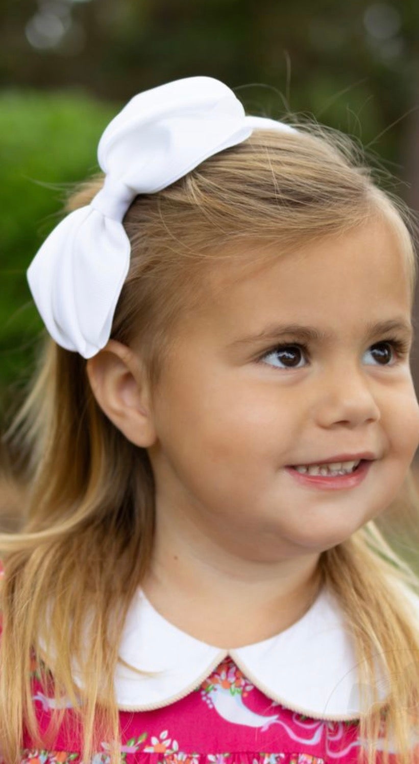 Red Mini King Pleated Grosgrain Hair Bow Headband