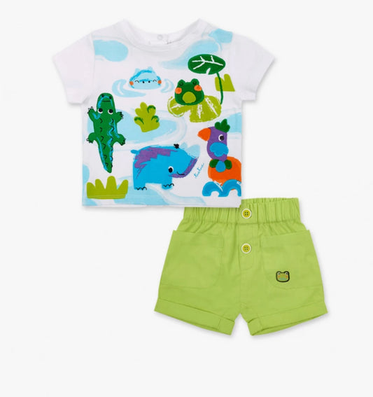 Water Lilies Boy Shorts Set