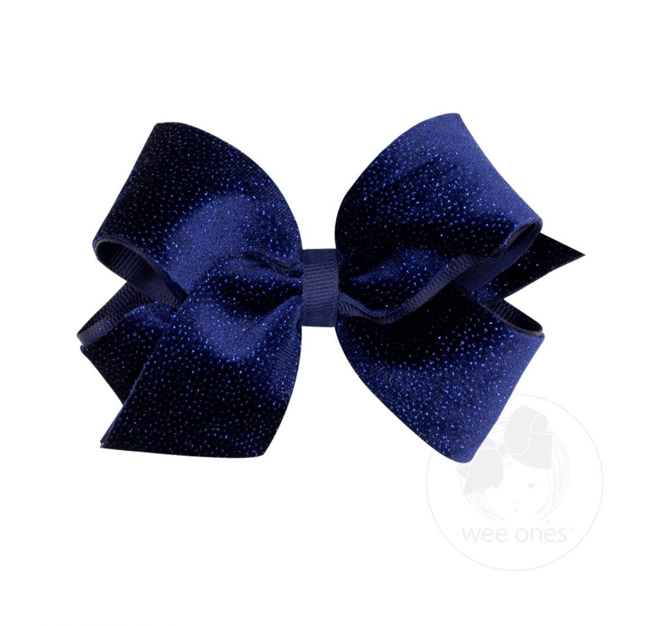 Sparkle Velvet Overlay Grosgrain Medium Bows