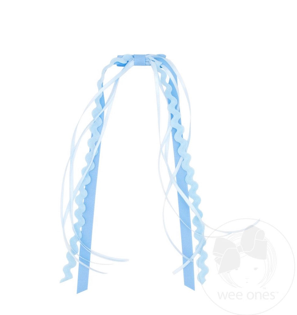 Grosgrain and Ric-Rac Ribbon Streamer for Hair Pony