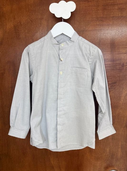 Gray Chino Button Down L/S Shirt
