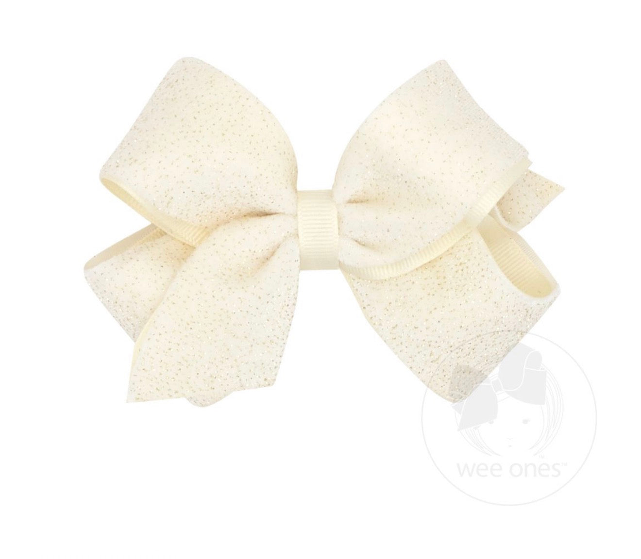 Sparkle Velvet Overlay Grosgrain Medium Bows