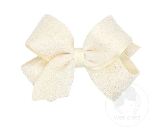 Sparkle Velvet Overlay Grosgrain Medium Bows