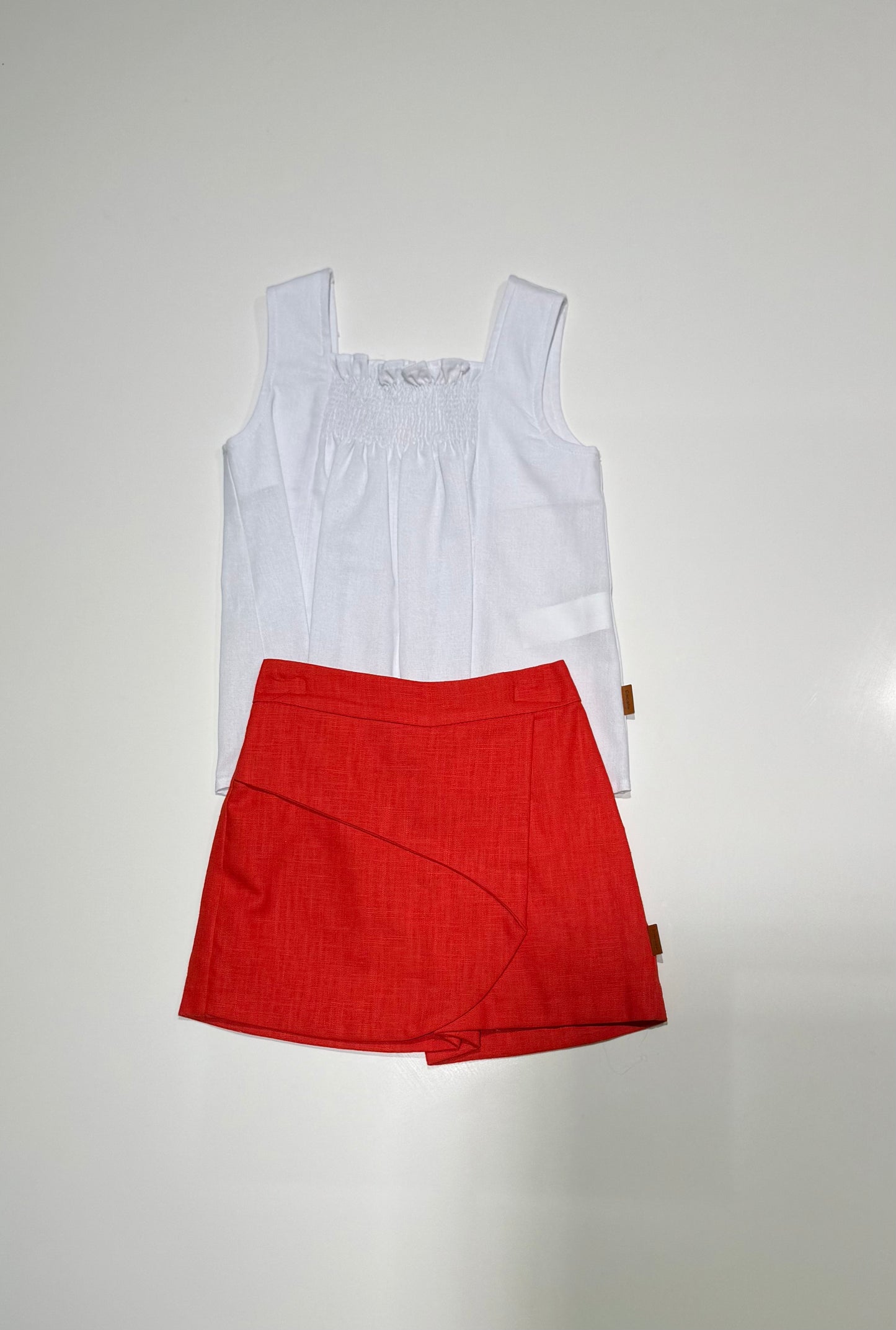 Caterina Orange Skort Set