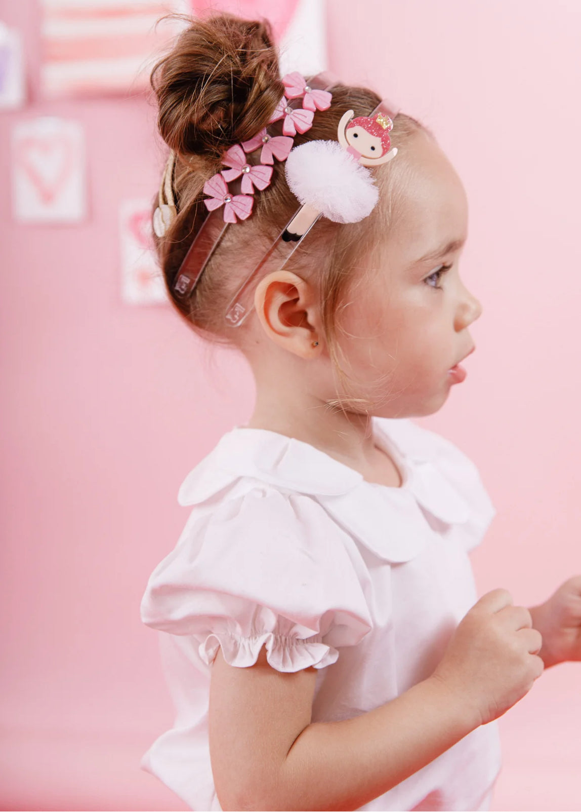 Pink Satin Bow Headband