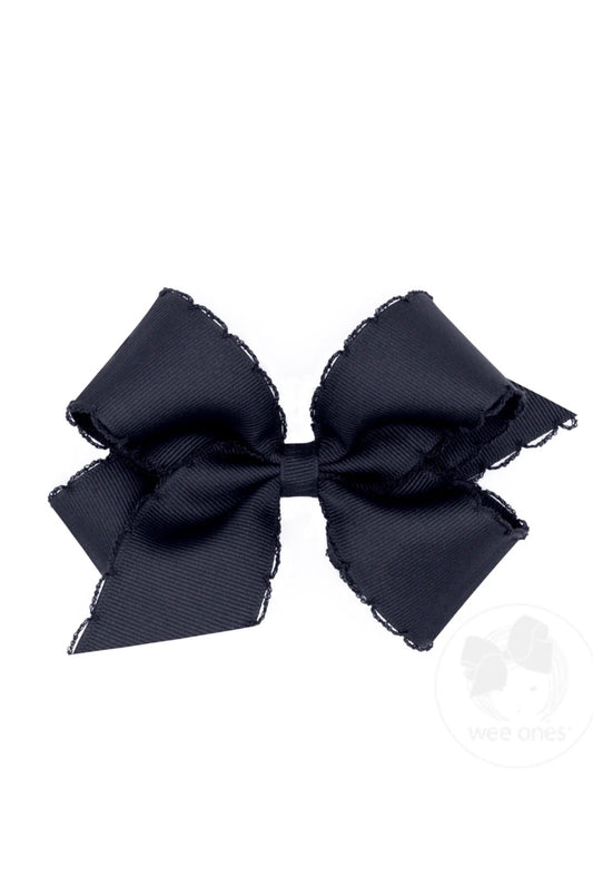 Moonstitch Medium Navy Bow