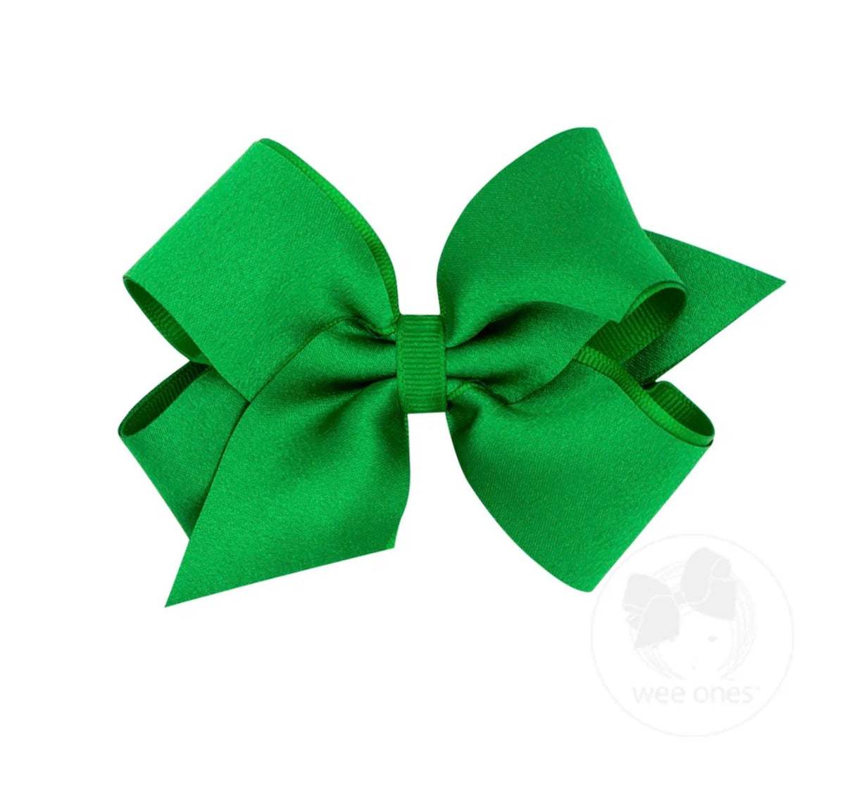 Medium Crepe Satin with Grosgrain Underlay Hair Bow