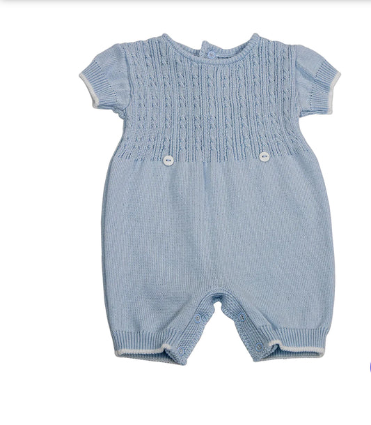 Baby Blue Knitted Romper