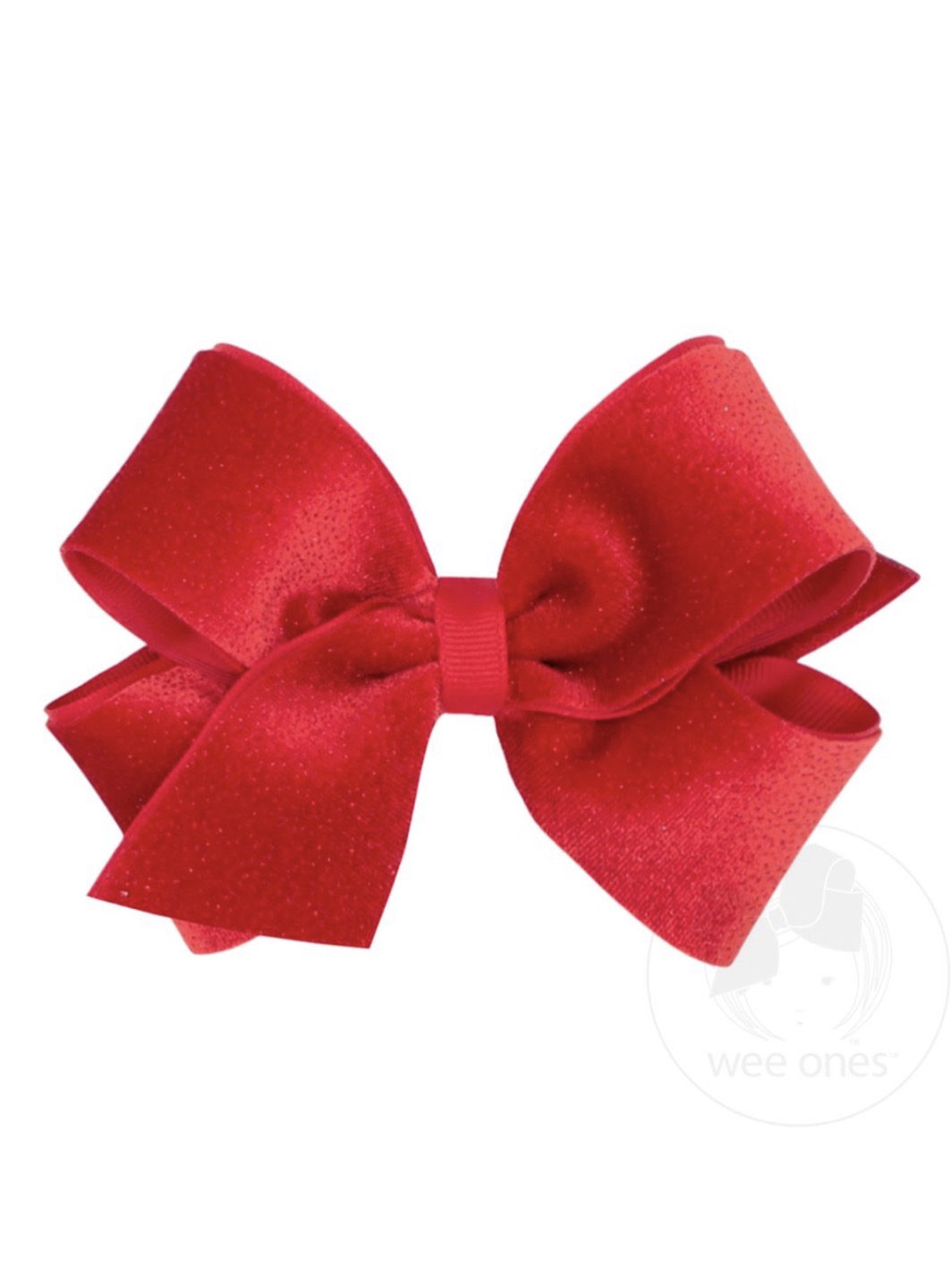 Sparkle Velvet Overlay Grosgrain Medium Bows