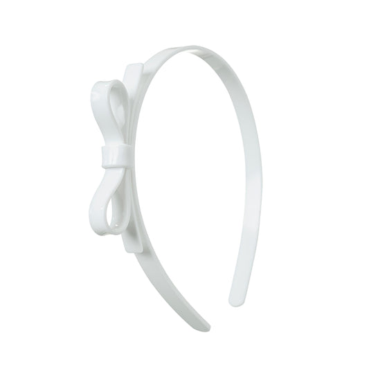 THIN BOW WHITE HEADBAND