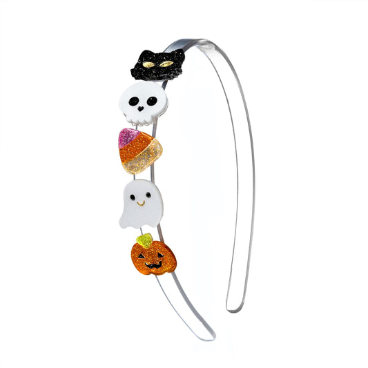 GLITTER SKULL GHOST FUN HEADBAND
