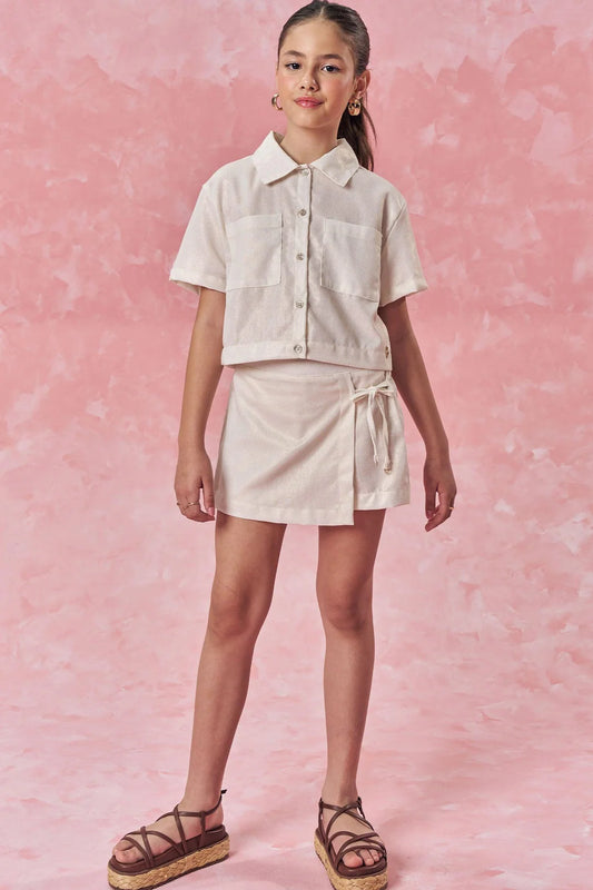 Vicky Shimmer Skort Set