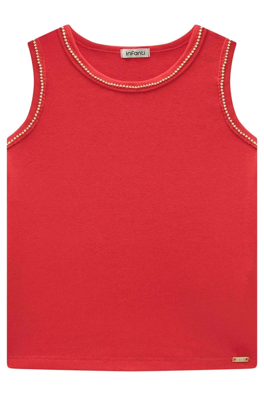 Red Rhinestone Tank Top