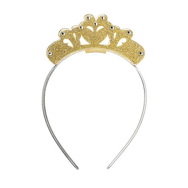 GOLD GLITTER CROWN HEADBAND