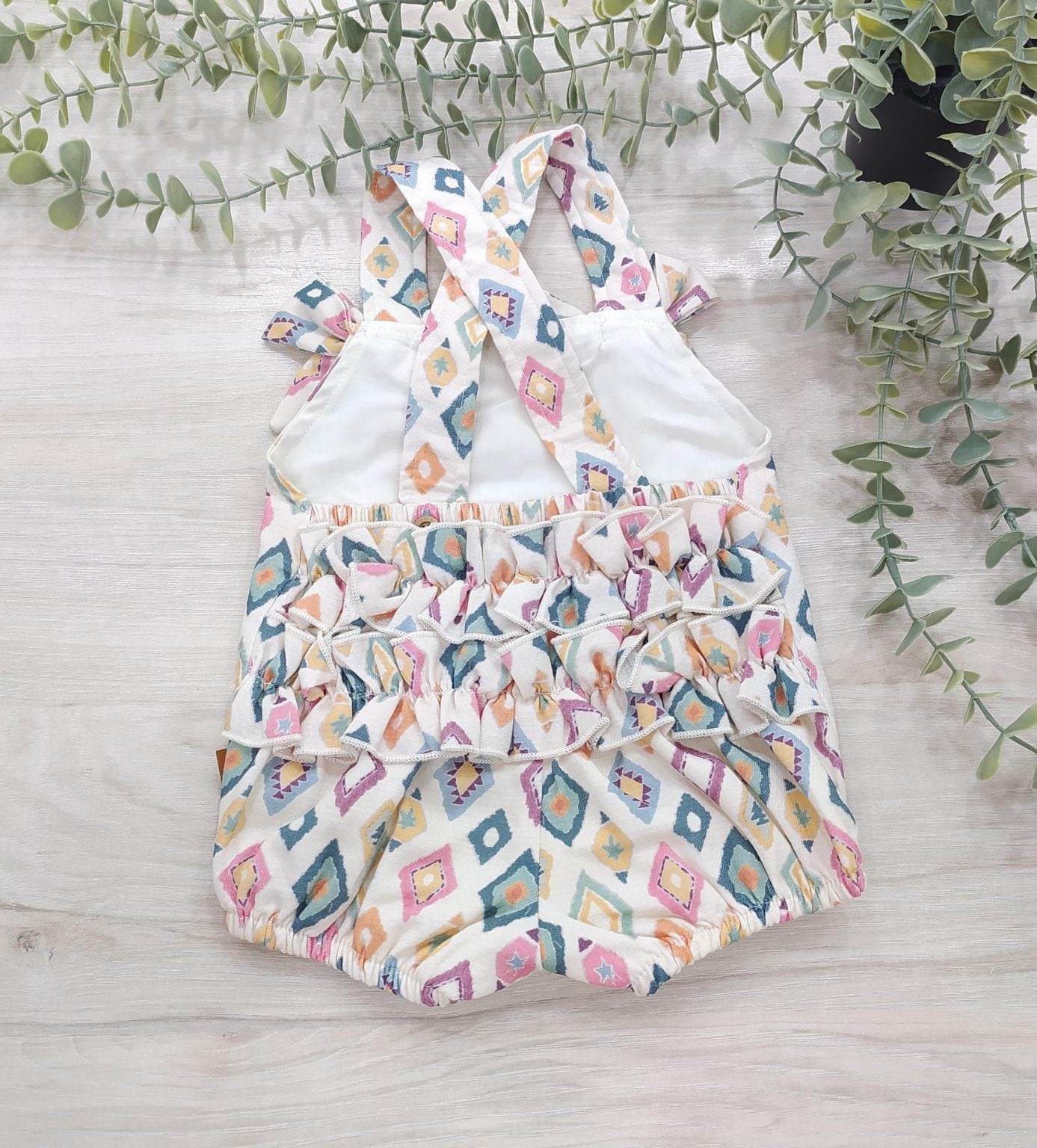 Diamond Ruffle Romper