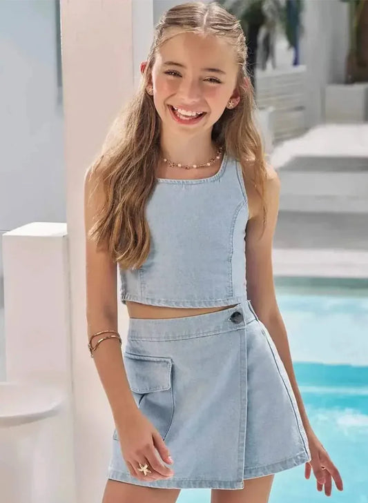 Arianette Denim Skort Set