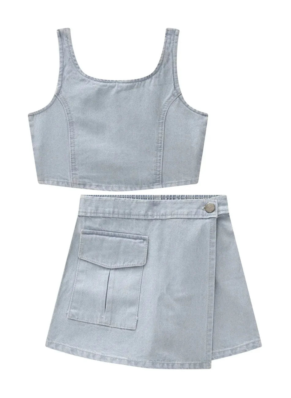 Arianette Denim Skort Set