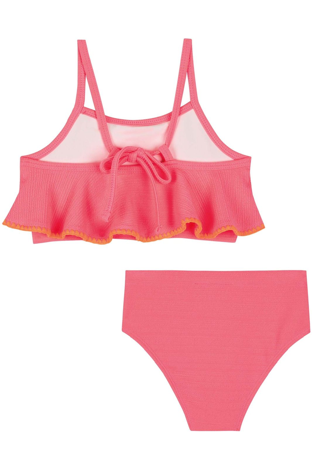 Neon Pink Ruffle Bikini