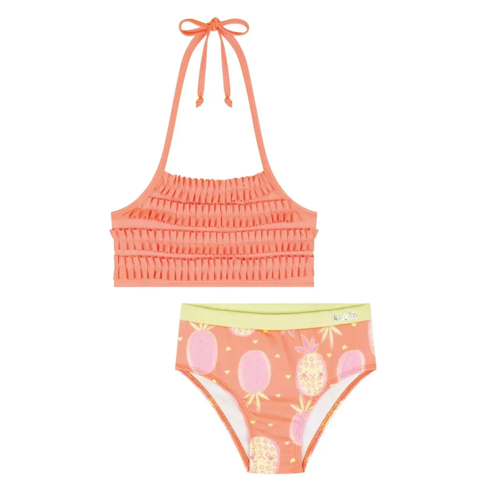 Neon Orange Pinapple Bikini