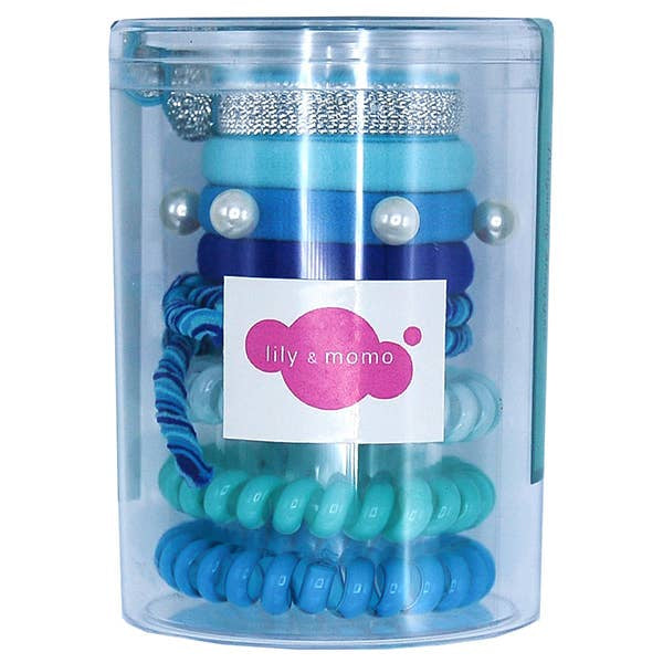 Hair Ties Color Pop Set - Blue Set