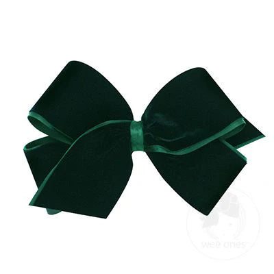 Forest Green Velvet Small King Bow