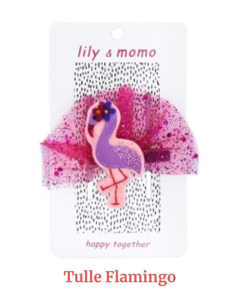 Glitter Flamingo Hair Clip