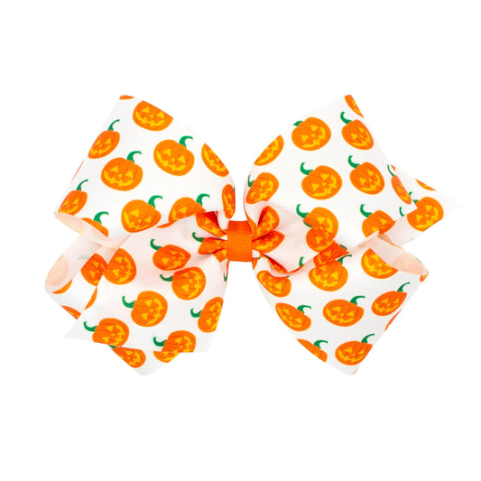 Halloween Pumpkin King Bow