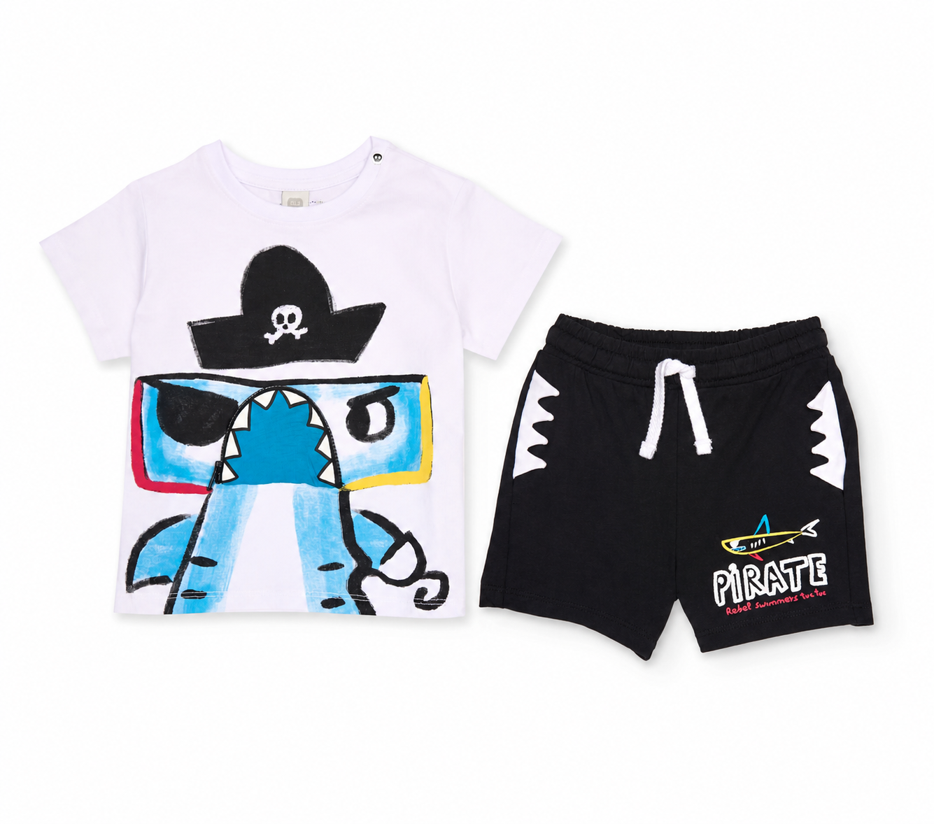 Punk Pirates Shark Shorts Set