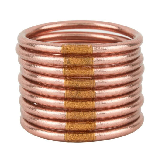 Rose Gold All Weather Bangles® (Set of 9) - Serenity Prayer