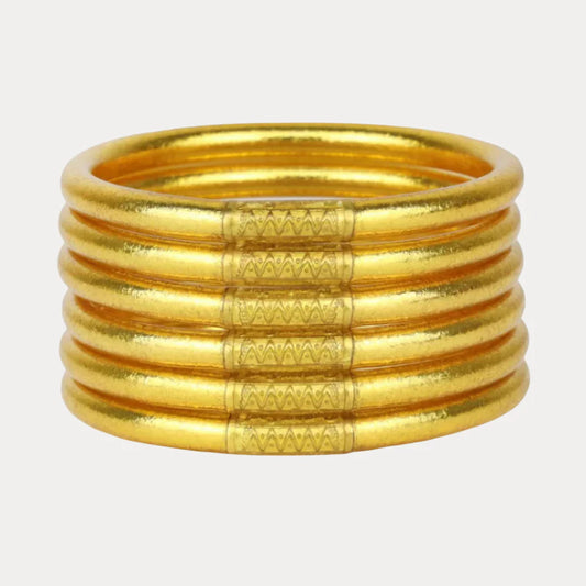 GOLD ALL WEATHER BANGLES® (SET OF 6) - SERENITY PRAYER