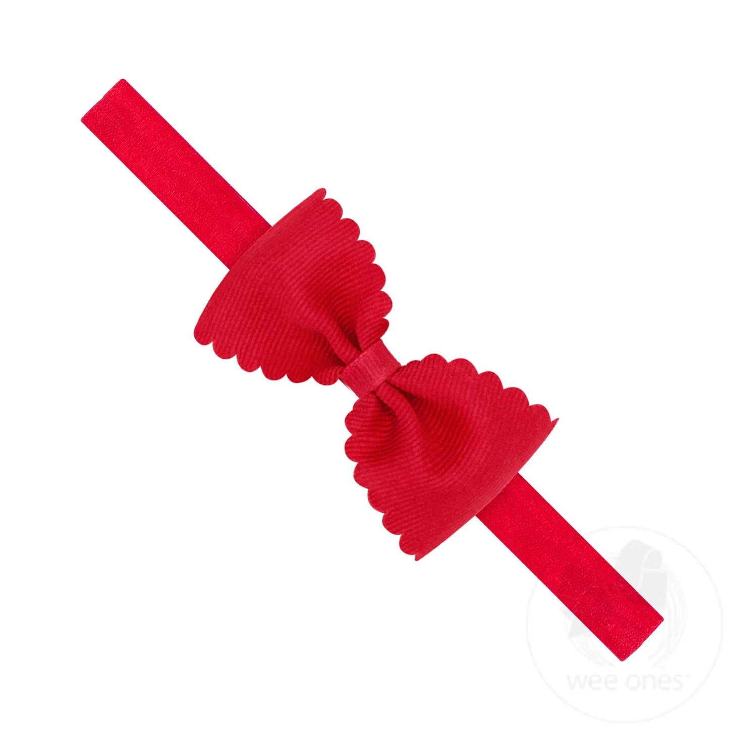 Small Scalloped Bowtie on Elastic Band