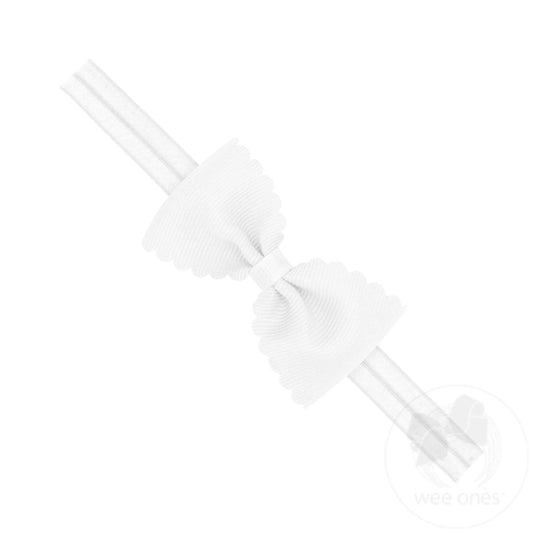 Small Scalloped Bowtie on Elastic Band
