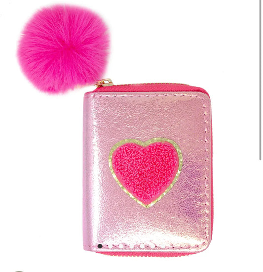 Shiny Heart Patch Wallet